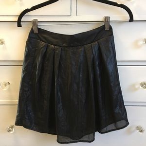 SILENCE + NOISE black wet-look mini skirt